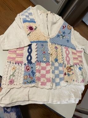 Silk Exchange Girls 2 Piece Knit/Crochet Set - XL 16